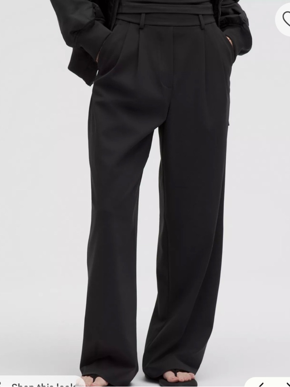 Lululemon Daydrift High Rise Wide Leg Trouser Short, Black, Small, Luxtreme